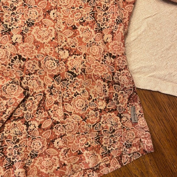 ***LAST CALL***  Dark brick multi-coloured floral design long sleeve M - Picture 4 of 5